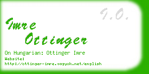 imre ottinger business card